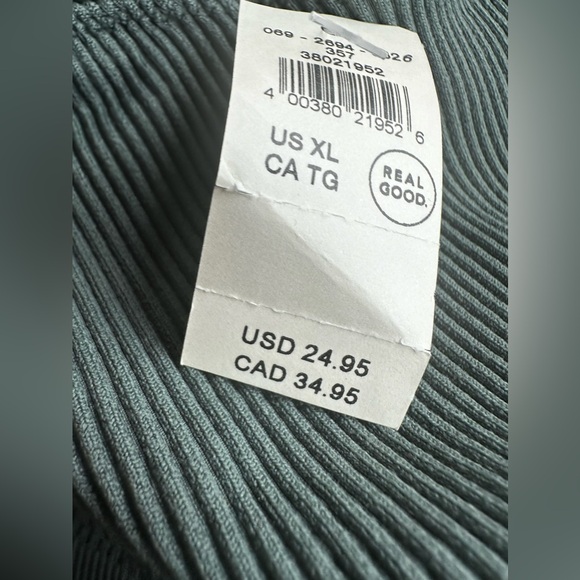 Aerie Green Ribbed Bandeau - Picture 2 of 3